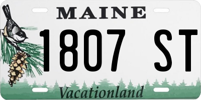 ME license plate 1807ST