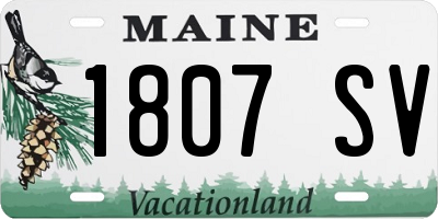 ME license plate 1807SV