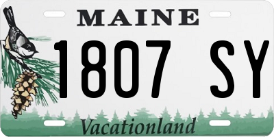 ME license plate 1807SY