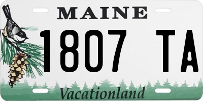 ME license plate 1807TA