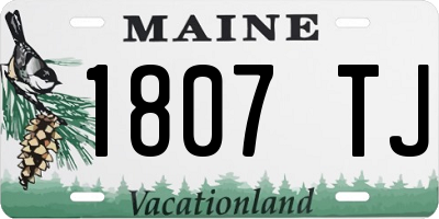 ME license plate 1807TJ