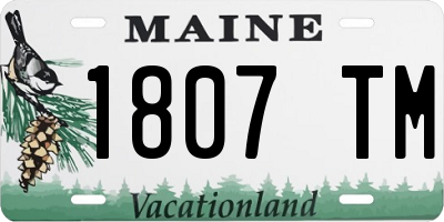 ME license plate 1807TM