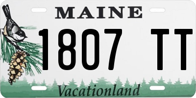ME license plate 1807TT