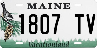 ME license plate 1807TV