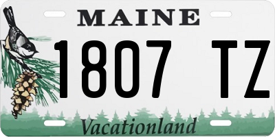 ME license plate 1807TZ