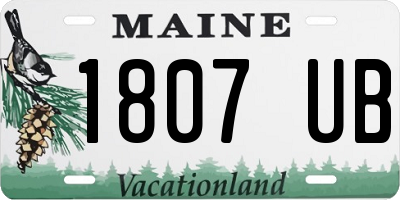 ME license plate 1807UB
