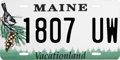 ME license plate 1807UW