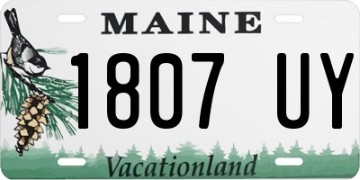 ME license plate 1807UY