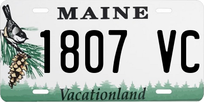 ME license plate 1807VC