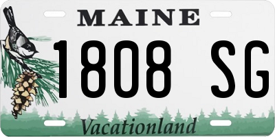 ME license plate 1808SG