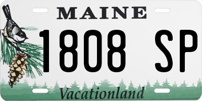 ME license plate 1808SP