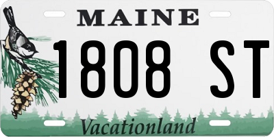 ME license plate 1808ST