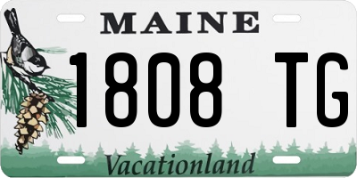 ME license plate 1808TG