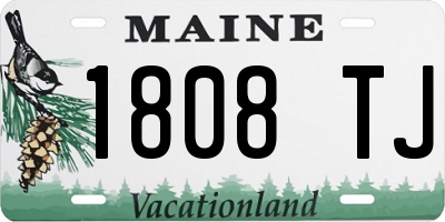ME license plate 1808TJ