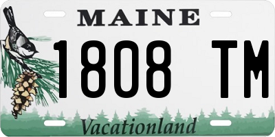 ME license plate 1808TM