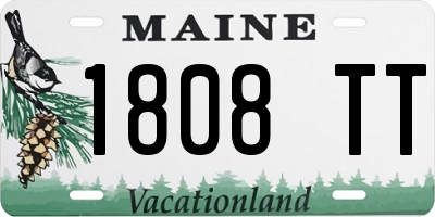 ME license plate 1808TT