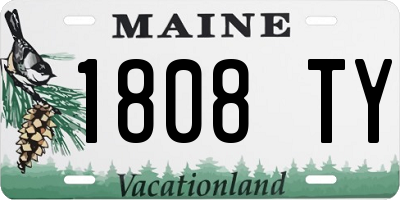 ME license plate 1808TY