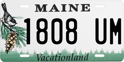 ME license plate 1808UM