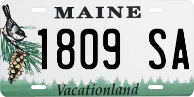 ME license plate 1809SA