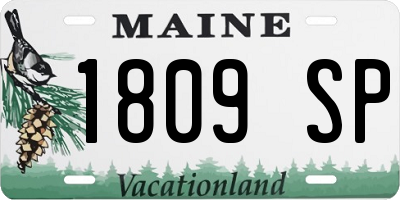 ME license plate 1809SP