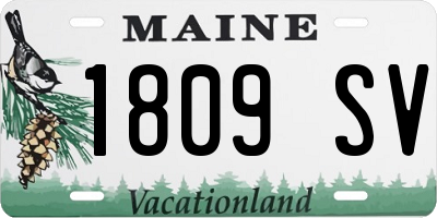 ME license plate 1809SV