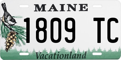 ME license plate 1809TC