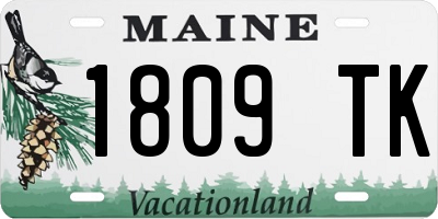 ME license plate 1809TK