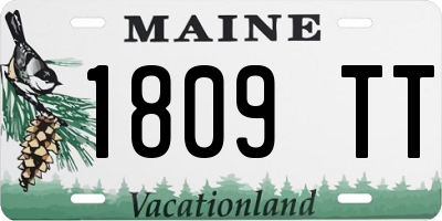 ME license plate 1809TT