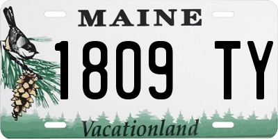 ME license plate 1809TY