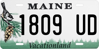 ME license plate 1809UD