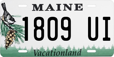 ME license plate 1809UI