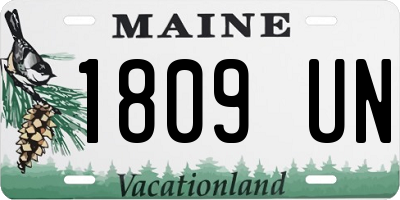 ME license plate 1809UN