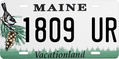 ME license plate 1809UR