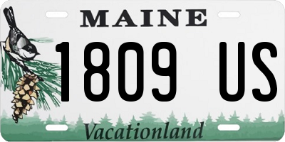 ME license plate 1809US