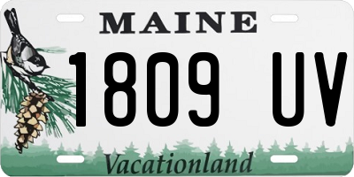 ME license plate 1809UV