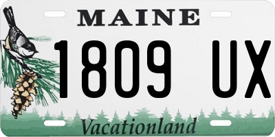 ME license plate 1809UX