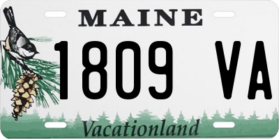 ME license plate 1809VA