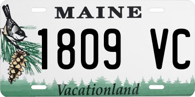 ME license plate 1809VC