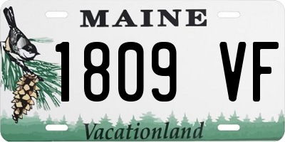 ME license plate 1809VF