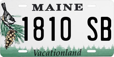 ME license plate 1810SB