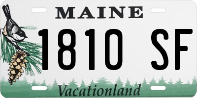 ME license plate 1810SF