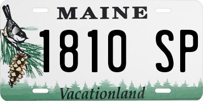 ME license plate 1810SP