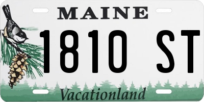 ME license plate 1810ST