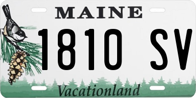 ME license plate 1810SV