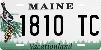 ME license plate 1810TC