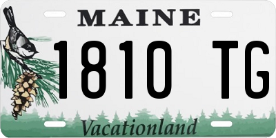 ME license plate 1810TG