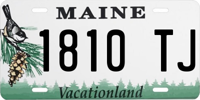 ME license plate 1810TJ