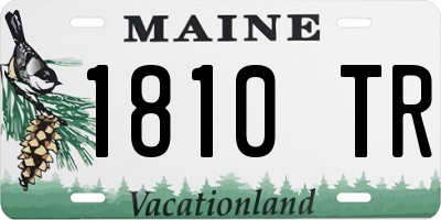 ME license plate 1810TR