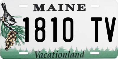 ME license plate 1810TV