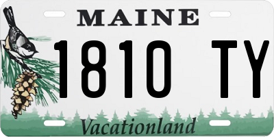 ME license plate 1810TY